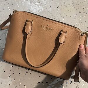 Kate Spade Tan Satchel Bag with Gold Hardware